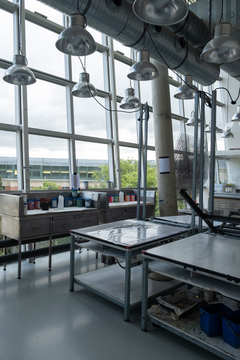 Atelier sérigraphie, Ensad, 2021, ph. Alexandra Piat 