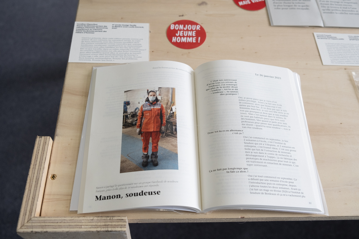 Quand les femmes portent des métiers d'hommes. Rencontres, 2021, supplément au mémoire Quand les femmes portent des métiers d'hommes de Coraline Chancibot suivi par Lucile Encrevé