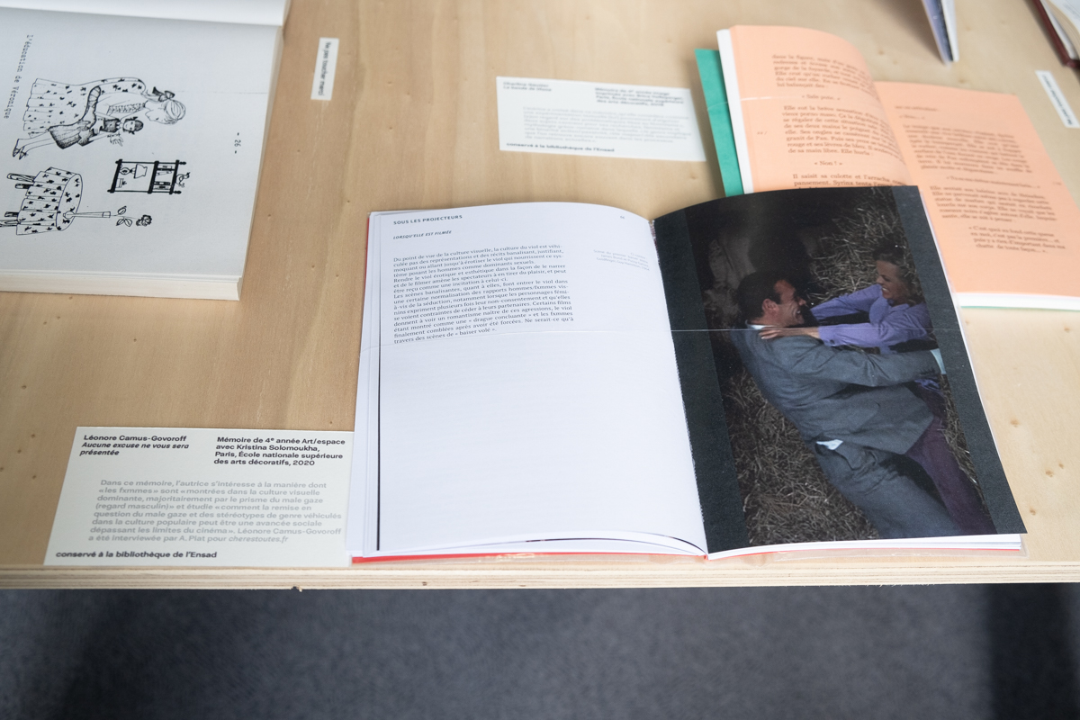 Aucune excuse ne vous sera présentée, mémoire de Léonore Camus-Govoroff suivi par Kristina Solomoukha, 2020.